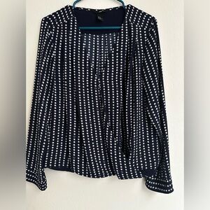 H&M Navy Shirt with White Star Pattern